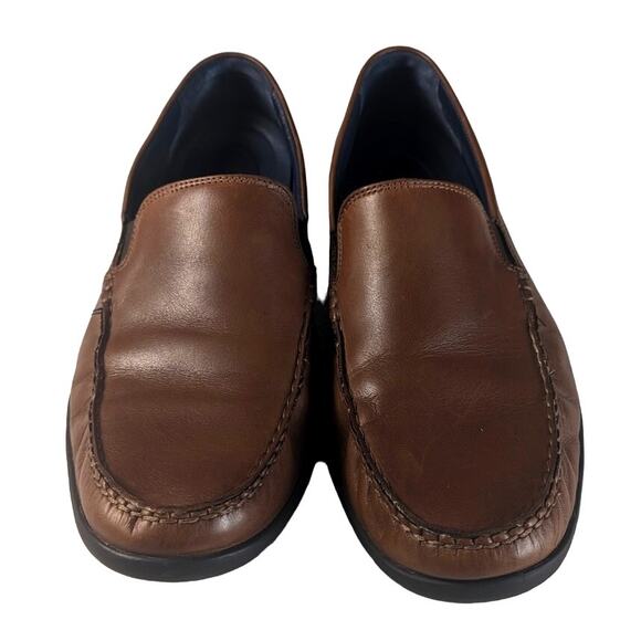 Cole Haan Grand.Os Burnished Tan Leather Loafer Cognac Brown Size 11M Career - Picture 1 of 6